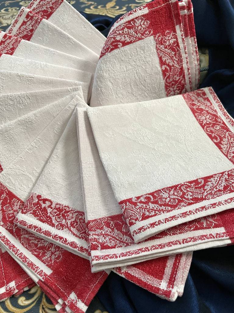 linge-de-table-ancien-napperon-nappes-serviettes-lin-damas-coton-metis-napolean-empire-shabby-chic-campagne-antiquite-brocante