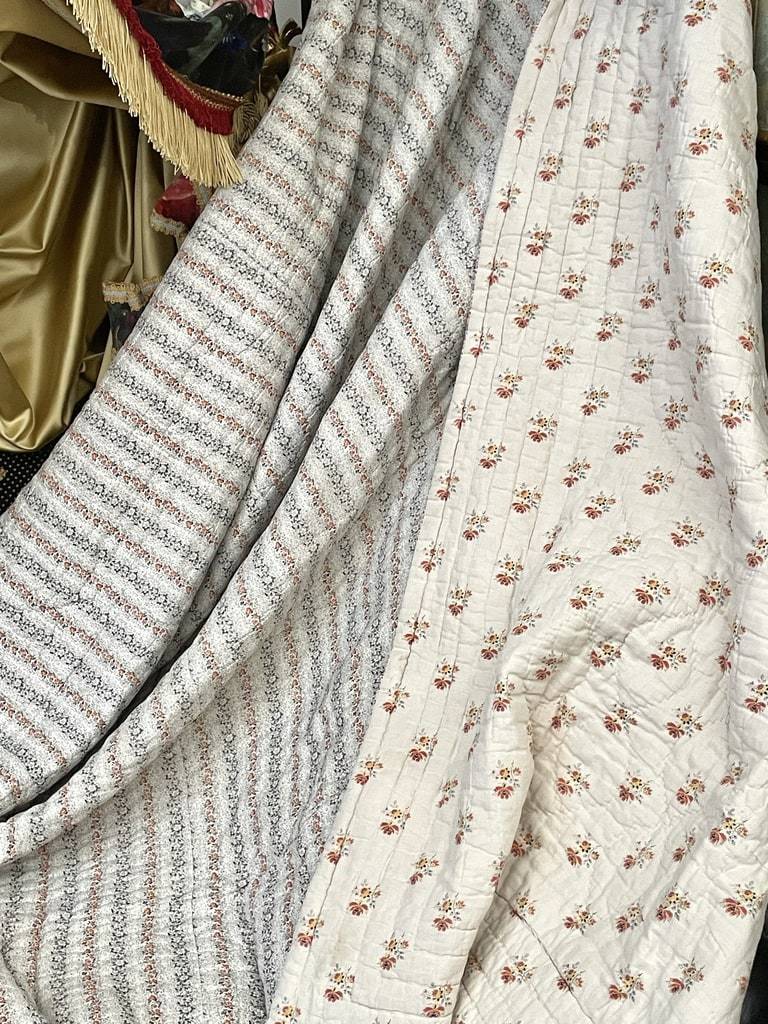 couverture-pique-marseillais-dessus-de-lit-coton-imprime-indienne-cotonnade-provence-linge-ancien-lit-antiquite-brocante-vintage-fait-main
