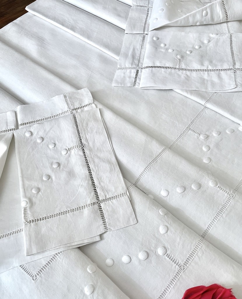 linge-ancien-parure-de-lit-drap-avec-2-taies-d-oreillers-brodees-mains-plumetis-monogramme-lin-blanc-trousseau-fin-19eme-antiquite-brocante
