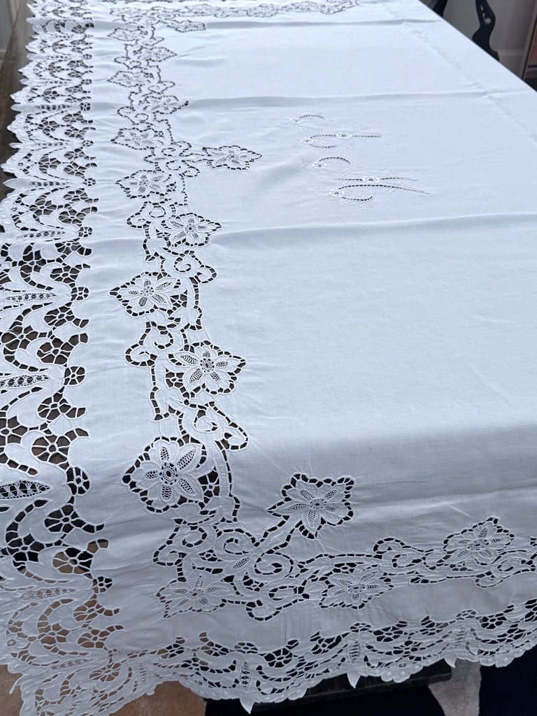 linge-ancien-drap-broderie-richelier-renaissance-initiales-a-m-antiquite