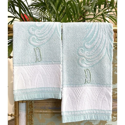ancienne-serviettes-de-toilette-eponge-bleues-art-deco-linge-ancien-antiquite-brocante-shabby-chic-campagne-bain-mains-visage