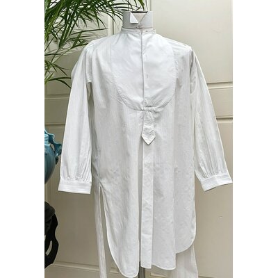 chemise-smocking-soiree-homme-plastron-linge-ancien-mode-époque-1900-antiquite-brocante-vintage-retro-liquette