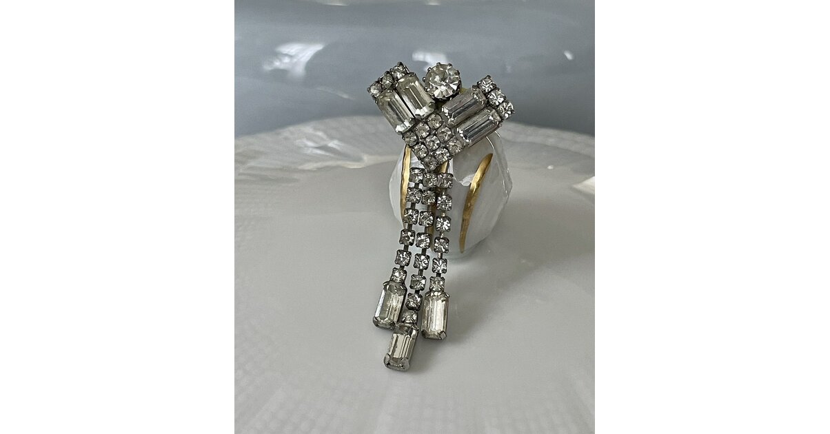 Broche Fantaisie Strass Vintage - Fabriqué En France, Occasion