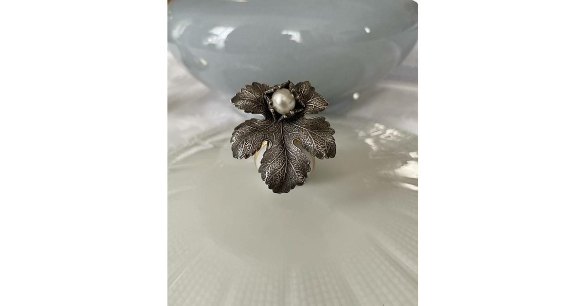 Pince à foulard circulaire vintage en argent - Canada