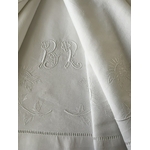 linge-ancien-drap-en-coton-broderie-blanche