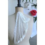 Jabot Ou Manchette Détachable En Dentelle Noire - Style Vintage, Fausses Manches Pour Costume D'Halloween, Fête Thématique (10x10 Cm)