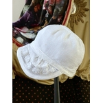 beguin-bonnet-coiffe-dentelle-tulle-bebe-bapteme-linge-ancien