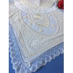 linge-ancien-berceau-bebe-tulle-de-soie-soutache-medaillon-antiquite