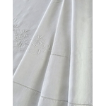 linge-ancien-lit-drap-lin-metis-coton-monogramme-taies-oreiller-antiquite-brocante
