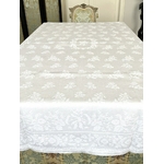 nappe-ancienne-lin-damasse-linge-de-table-diner-antiquite-brocante-shabby-monogramme-broderie