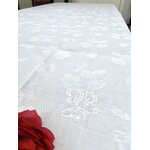 nappe-ancienne-damassé-de-lin-fleurs-monogramme-broderie-blanche-fait-main-linge-ancien-xixieme-trousseau-antiquite