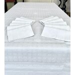nappe-12-serviettes-linge-de-table-ancien-lin-damasse-monogramme-brode-main-jc-antiquite-brocante-trousseau-diners-de-fetes