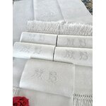 serviettes-invite-toilette-visage-linge-ancien-de-bain-damasse-de-lin-antiquite-brocante-essuies-mains