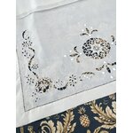 linge-ancien-pochette-nuisette-en-fil-de-lin-broderie-fleurs-de-lys-antiquite-brocante