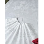 lin-historie-chasse-a-courre-nappe-serviettes-brode-main-linge-ancien-antiquite-foret-chateau-lac-gibier