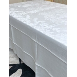 nappe-serviettes-12-couverts-damas-de-lin-chasse-a-courre-gibier-d-eau-palombes-oies-perdrix-lapins-antiquite