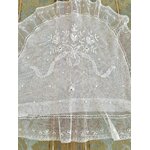 taie-demi-lune-berceau-linge-ancien-bebe-bapteme-naissance-antiquite-brocante