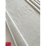 drap-ancien-linge-de-lit-brode-main-broderie-blanche-monogremme-mb-fil-de-lin-brocante