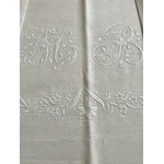 Grand Drap Ancien En Lin - 2,70 X 2,04 M, Neuf, Couture Centrale