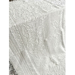 Ancien Couvre lit couverture piqué main ann20 30 208x228cm Old
