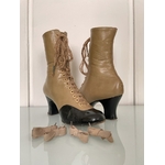 bottines-femme-anciennes-mode-belle-epoque-cuir-noir-lacets-souliers-anciens-antiquite-collectiont