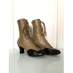 souliers chaussures bottines ancienne 1900 19eme mode femme belle epoque talon bobine collection antiquite brocante