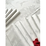 linge-ancien-nappe-serviettes-art-de-la-table-veneur-venerie-chasse-a-courre-tradition-française-antiquite-brocante