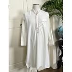 chemise-de-nuit-homme-pyjama-coton-blanc-broderie-rouge-poche-monogramme-linge-ancien-français-antiquite-brocante-fait-main