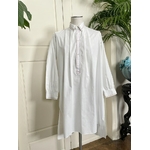 ancienne-chemise-de-nuit-retro-homme-liquette-rouge-et-coton-blanc-linge-ancien-antiquite-brocante
