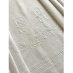 linge-de-lit-ancien-parure-drap-lin-fin-monogramme-initiales-cr-brode-main-dentelle-jours-venise-antiquite-brocante