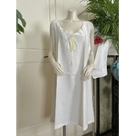 mode-ancienne-chemise-de-jour-feston-monogramme-brode-main-lin-fil-ruban-soie-linge-de-corps-antiquite-brocante