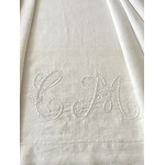 monogramme-epis-de-ble-brode-main-cm-broderie-blanche-drap-ancien-pur-fil-lin-antiquite-brocante