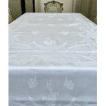 Vieille Collection : Torchons En 100% Lin Damassé Avec Monogramme MW – Linge Ancien Blanc Authentique