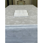 linge-ancien-nappe-serviettes-service-de-tale-en-lin-brode-main-monogrammes-initiales-plumetis-bourdon-brodeuse-fait-main-antiquite-brocante-linge-ancien