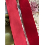 ruban-ancien-velours-de-soie-corail-vermillon-rouge-mercerie-costume-epoque-robes-poupees-anciennes-antiquite-brocante