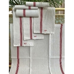 linge-ancien-office-torchons-essuies-mains-lavette-lin-metis-coton-initiales-broderie-rouge-monogramme-antiquite-brocante-vintage-19eme-20eme
