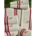 linge-ancien-torchons-basques-coton-serge-rayures-rouges-vertes-monogramme-brode-main-antiquite-brocante