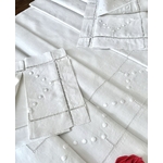 linge-ancien-parure-de-lit-drap-avec-2-taies-d-oreillers-brodees-mains-plumetis-monogramme-lin-blanc-trousseau-fin-19eme-antiquite-brocante