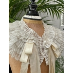 col-guimpe-ruche-tuyaute-soie-linge-ancien-antiquite-brocante-costume-napoleon-mode-ancienne-vintage-1900-valenciennes-dentelle
