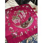 coussins-soie-brodée-framboise-rouge-peinture-a-l-aiguille-broderie-fine-chine-indochine-linge-ancien-antiquite-brocante