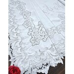 Grand drap ancien en pur fil de lin fin avec monogramme a m