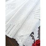 Linge de maison ancien drap lin monogramme MR