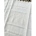 Linge ancien Taies oreiller Draps Couvertures Nappes Serviettes Lin Métis
