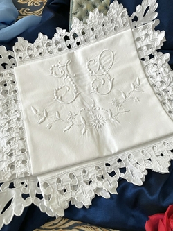 Tissu voile de coton brodé festonné June - écru - MPM