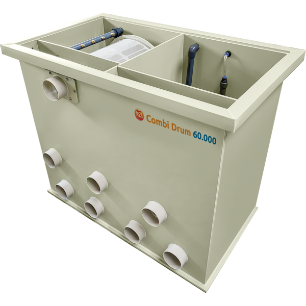 Filtre à tambour Koi Pro Combi Drum 60.000 - 120 microns - 30 m3/h - UVC amalgame 2 x 40W intégré