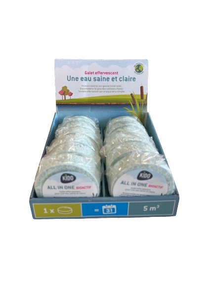 Galet effervescent multi-actions - Kido All in One Bioactif 200 g pour 5 m3