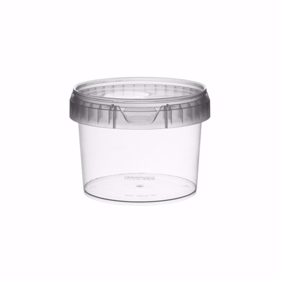 Pot plastique rond transparent 600ml avec couvercle - Pots - topflacon