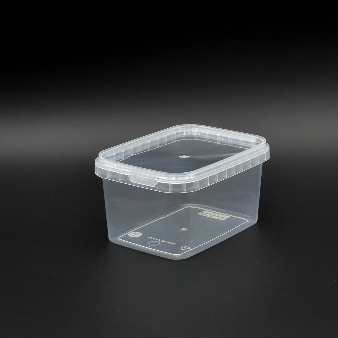 Boite plastique rectangle 1200 ml avec couvercle - Pots - topflacon