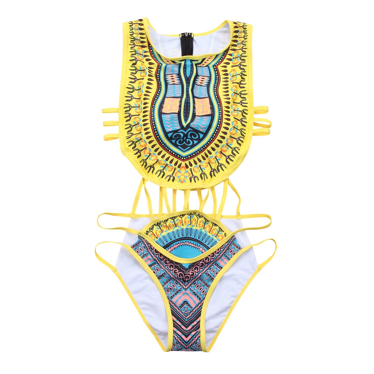 Maillot-de-bain-africain-imprim-Floral-ethnique-Sexy-taille-haute-Cover-Up-Bikini-ensemble-pour-baigneurs