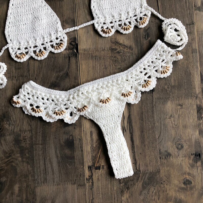 Maillot-de-bain-Crochet-Micro-Bikini-taille-haute-G-col-licou-Lingerie-Sexy-pour-la-plage